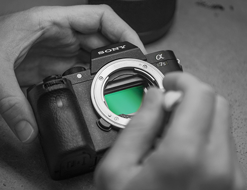 Camera sensor cleaning